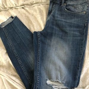 Vigoss Raw Hem Destroyed Skinny Jeans